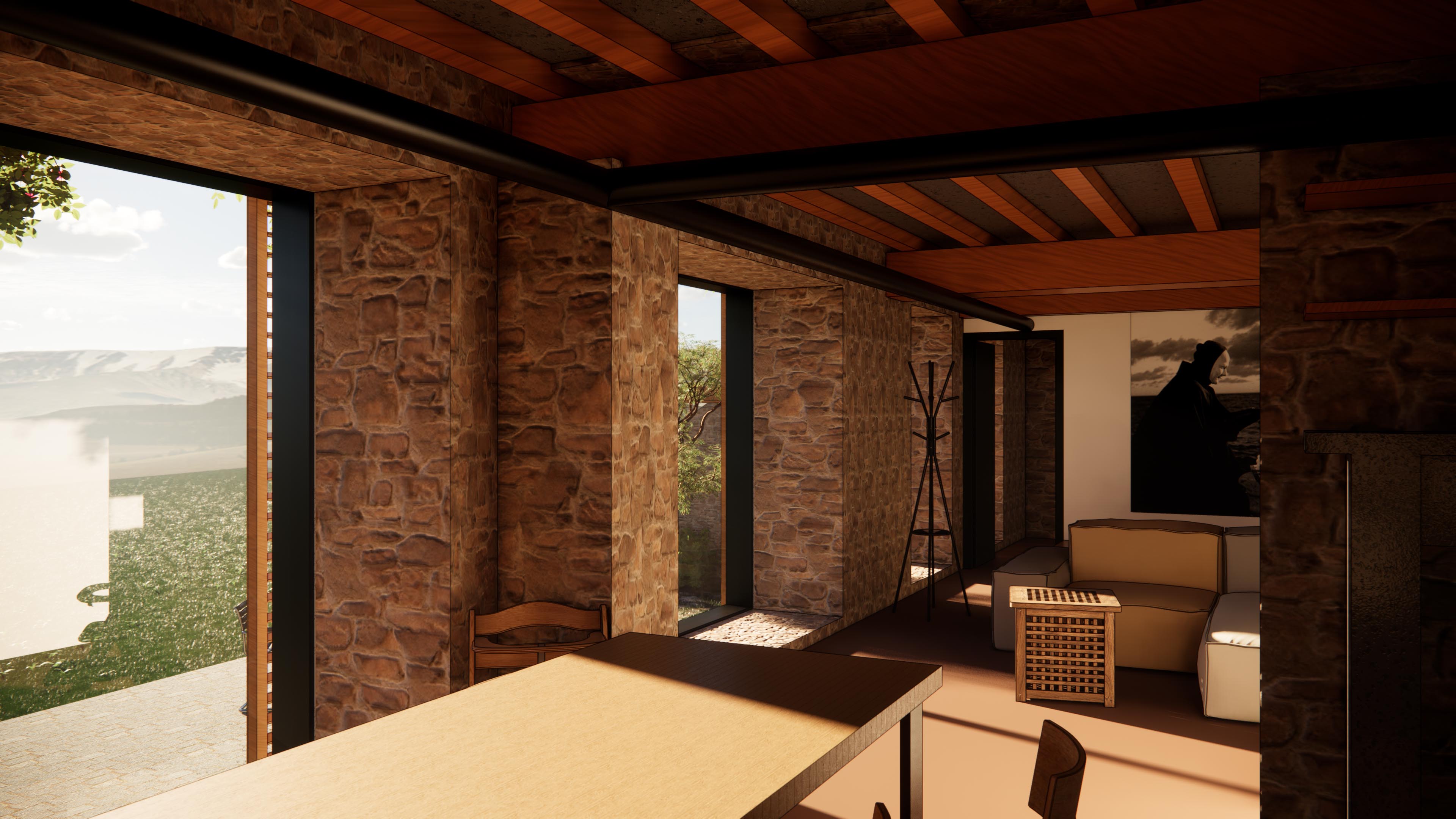 Maison Morvan_perspective intérieur salon