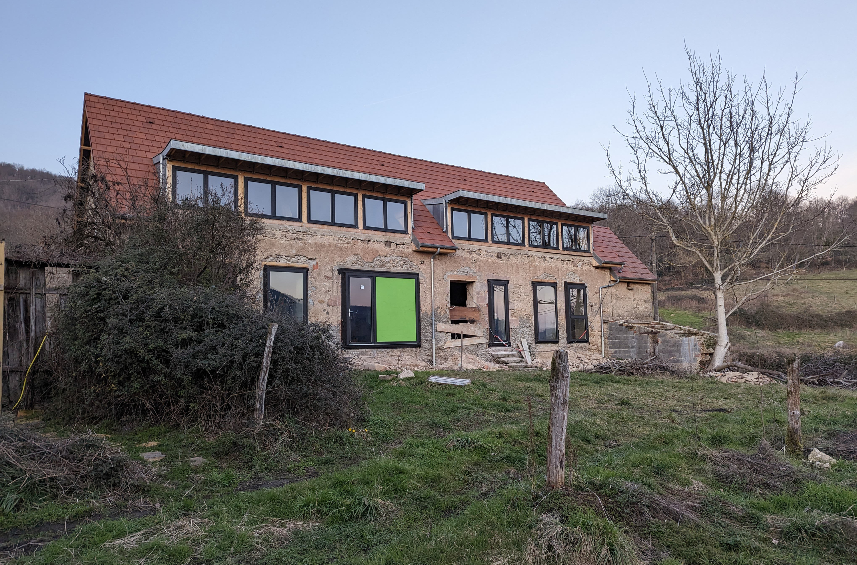 Morvan maison_façade sud travaux